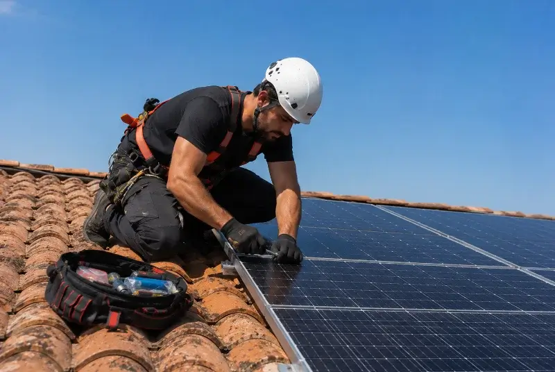 Maintenance et monitoring de panneaux solaires à la Cabanasse