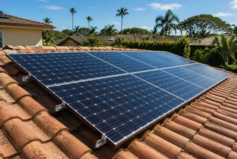 Installation de panneaux solaires à la Cabanasse